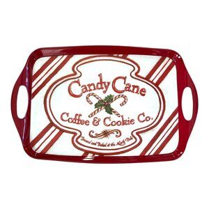 Kate McRostie "Candy Cane Coffee & Cookie Co." Holiday Serving Tray | 17" x 11"